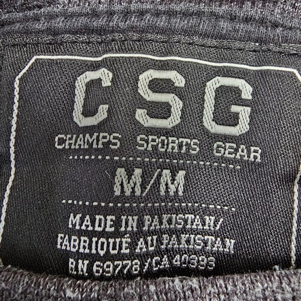 CSG Champs Sports Gear Gray Black Space Dye Long Sleeve Shirt Men’s M - Picture 3 of 4